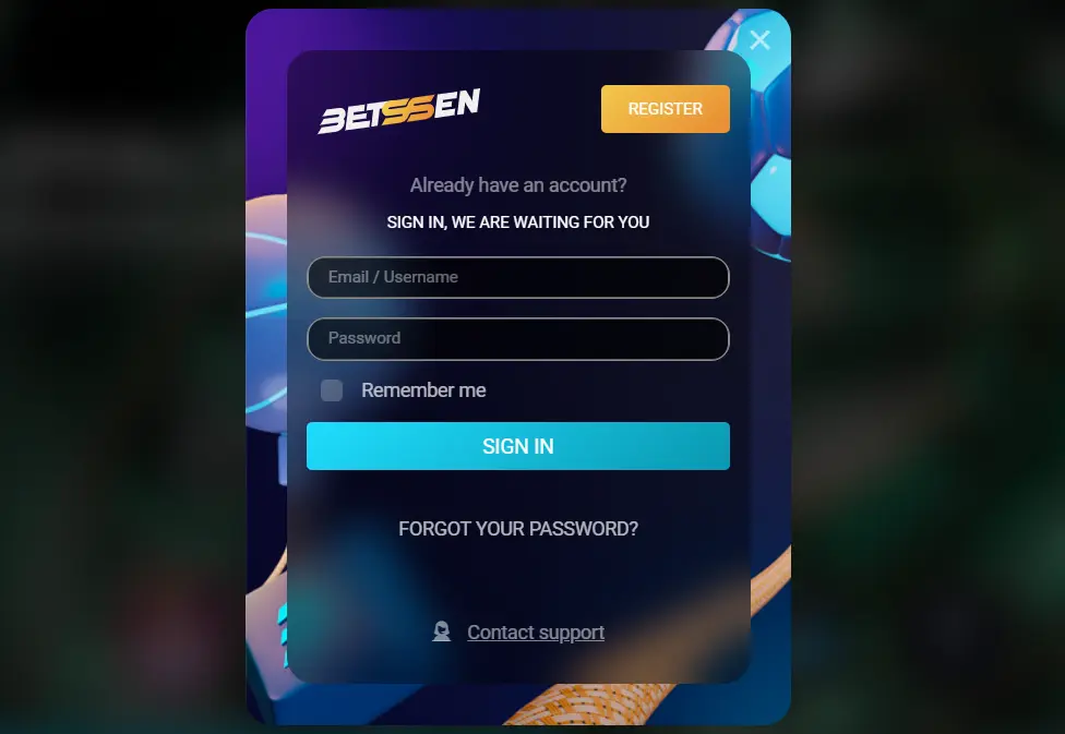Sign-in Betssen